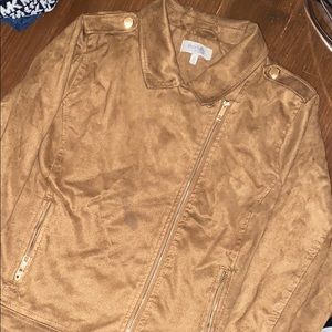 Women brown suede jacket